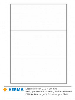 Laseretiketten 99 x 210 mm (DIN lang)