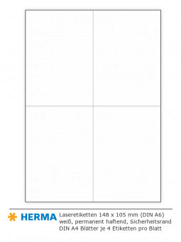 Laseretiketten 105 x 148 mm (DIN A6)