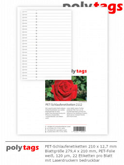 PET-Schlaufenetiketten 2112