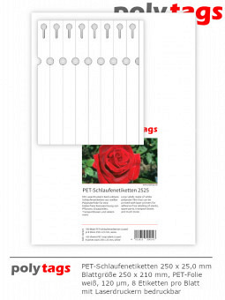 PET-Schlaufenetiketten 2525