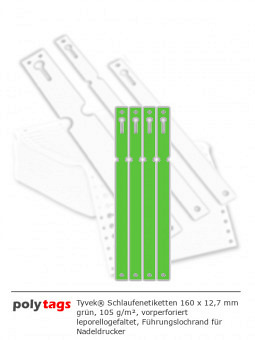 Tyvek Schlaufenetiketten 1612 grün