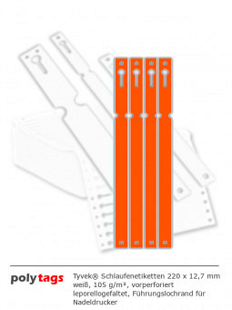 Tyvek Schlaufenetiketten 2212 rot