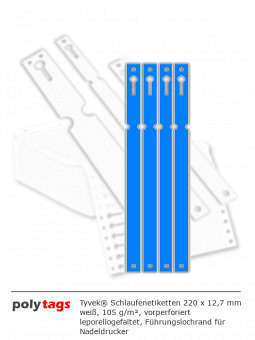 Tyvek Schlaufenetiketten 2212 blau