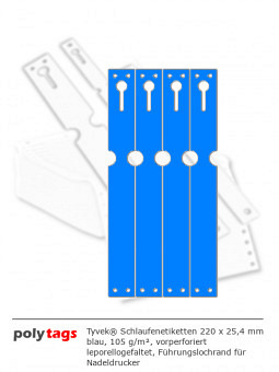 Tyvek Schlaufenetiketten 2225 blau