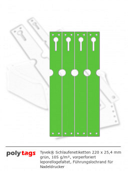 Tyvek Schlaufenetiketten 2225 grün
