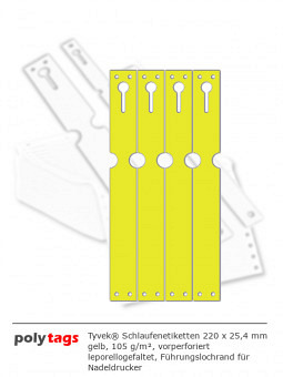Tyvek Schlaufenetiketten 2225 gelb