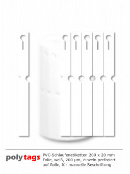 PVC-Schlaufenetiketten 2020 weiß