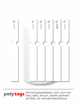 PVC-Schlaufenetiketten 2225 weiß