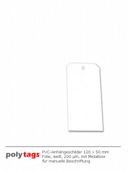PVC-Anhängeschilder 1250 M weiß