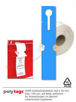 HDPE-Schlaufenetiketten 2650 blau
