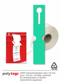 HDPE-Schlaufenetiketten 2650 grün