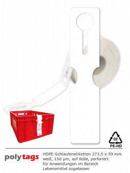 HDPE-Schlaufenetiketten 2759 weiß