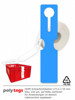 HDPE-Schlaufenetiketten 2759 blau