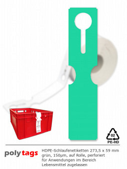 HDPE-Schlaufenetiketten 2759 grün