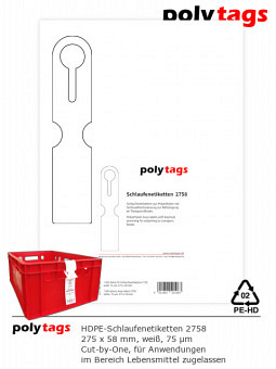 PE-Schlaufenetiketten 2758 - einzeln