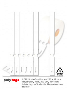 HDPE-Schlaufenetiketten 25171 weiß