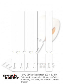 HDPE-Schlaufenetiketten 25251/150 weiß