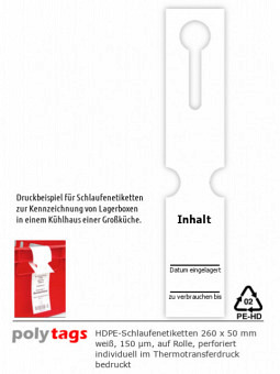 HDPE-Schlaufenetiketten 2650 TTD weiß