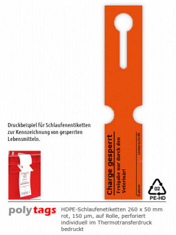 HDPE-Schlaufenetiketten 2650 TTD rot