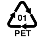 Recycling-Symbol für PET-Kunststoffe