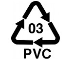 Recycling-Symbol für PVC-Kunststoffe