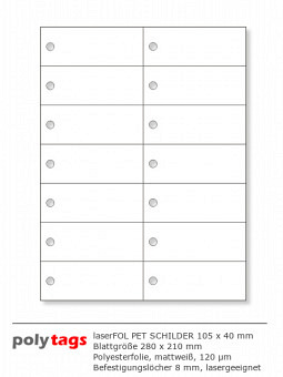 PET-Anhängeschilder 1040