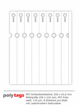 PET-Schlaufenetiketten 2525
