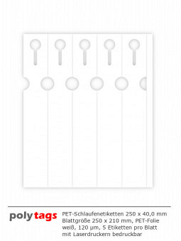 PET-Schlaufenetiketten 2540