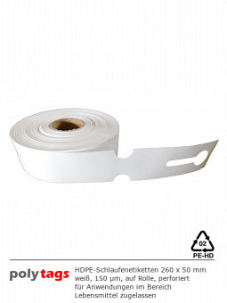 HDPE-Schlaufenetiketten 2650 weiß