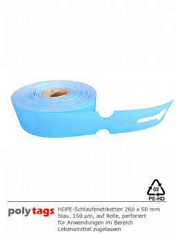 HDPE-Schlaufenetiketten 2650 blau