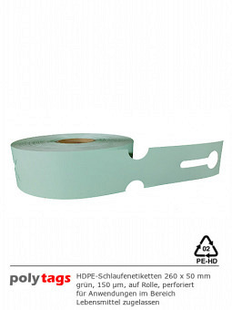 HDPE-Schlaufenetiketten 2650 grün